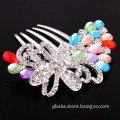 Crystal hair comb metal hair forks barrette bridal hair comb nice gift fashion accessories for women girls HF81738